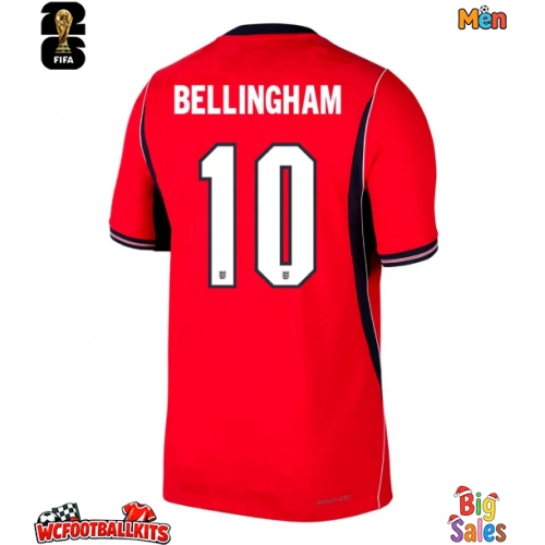 England Jude Bellingham #10 Replica Away Stadium Shirt World Cup 2026 Short Sleeve